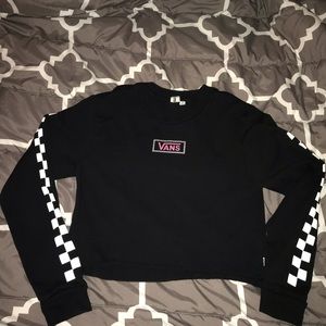 VANS long sleeve cropped shirt